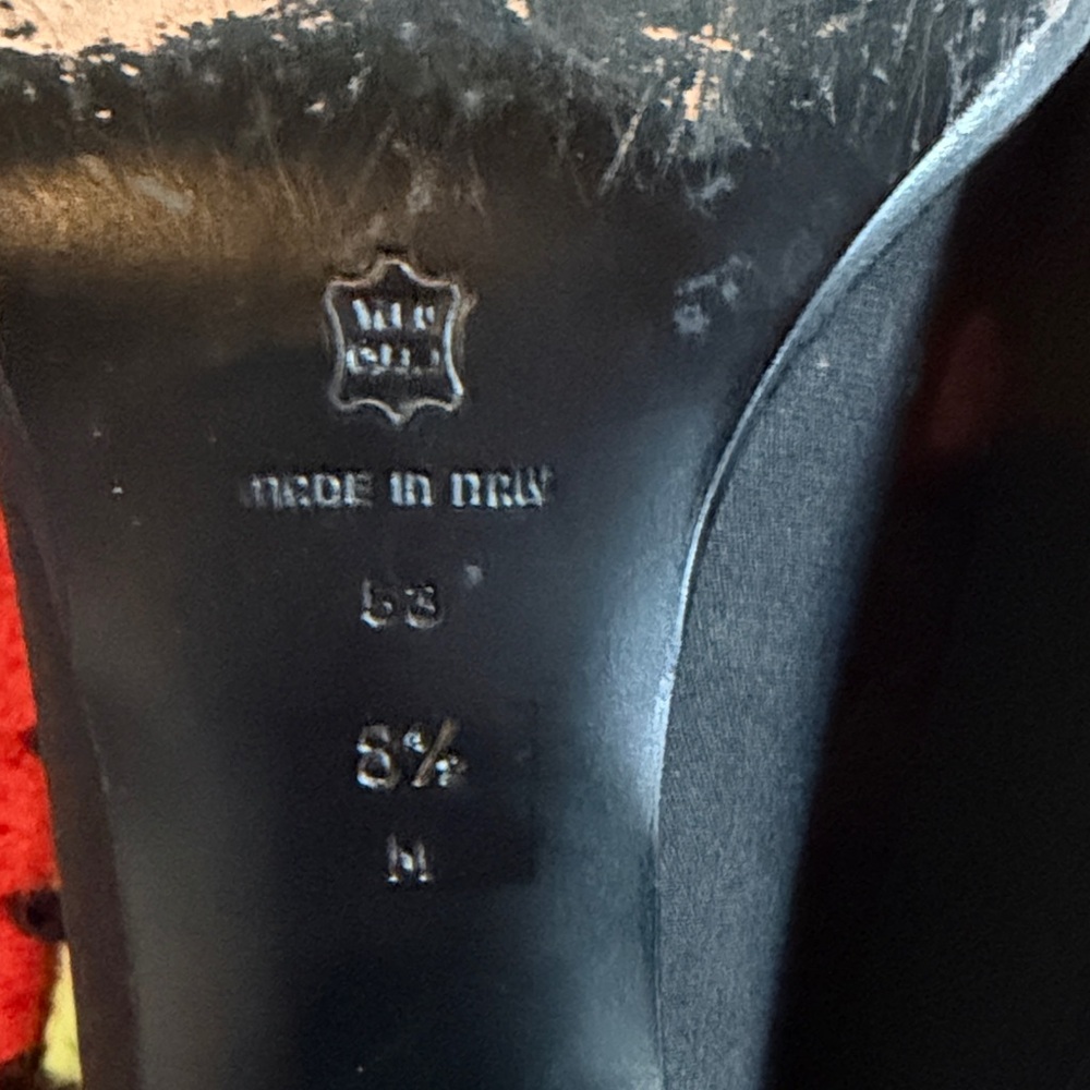 Via Spiga Black Square-Toe Heels - Picture 6 of 7